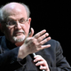 Salman Rushdie discussing his book "Quichotte" at Vienna, Austria's Volkstheater in November 2019.